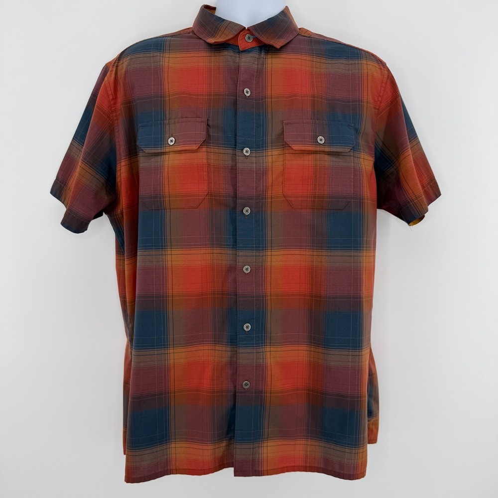 Kuhl Response Shirt Mens Large Plaid Short Sleeve Hiking Camping UPF 30 - Picture 2 of 14